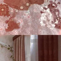 دوعدد پرده کناره جنس مخمل ساده