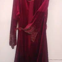 مانتو مخمل قرمز
