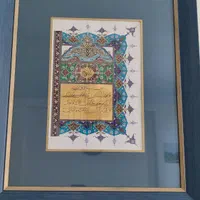 تابلو تذهیب با ورق طلا|تابلو، نقاشی، عکس|تهران, آذری|دیوار