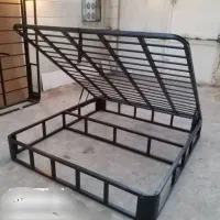 باکس تخت فلزی و چوبی با کیفیت هتلی|تشک تختخواب|چمستان, |دیوار