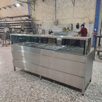 میز کار استیل سینک صنعتی کانتر گرم میز مرغی