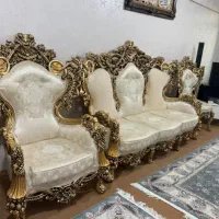فروش مبل سلطنتی 9نفره با جنس چوب گردو