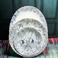 سرویس غذا خوری 25 پارچه آرکوپال طرح گلور سرمه ای|ظروف سرو و پذیرایی|هشتگرد, شهرک ایران خودرو|دیوار