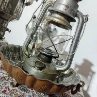 3 عدد چراغ نفتی قدیمی قدمت دار سالم توضیحات بخون