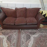 مبل ۸ نفره  چرمی پایه استل