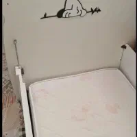 تخت خواب به همراه تشک رویا سایز ۱۳۰ در ۷۰ سانت