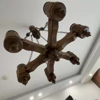 لوستر ۶شاخه چوب راش