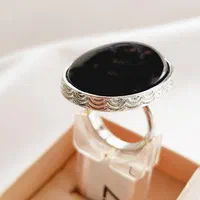 انگشتر نقره‌ای نگین‌دار مدل مشکی، همیشـه خاص|بدلیجات|تهران, ستارخان|دیوار