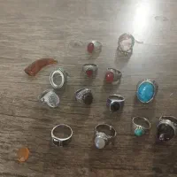 حراج پانزده عدد انگشتر نقره +موارد دیگر