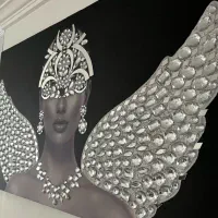 تابلو آینه کاری و نگین کاری شده در ابعاد ۸۰در۱۳۰|تابلو، نقاشی، عکس|آمل, |دیوار