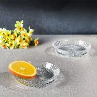 کمپوت خوری صدف ۶ عددی زیر لیوانی نعلبکی فنجان بلور