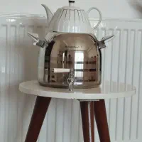 کتری قوری شیر دار نو استیل ضخیم سنگین