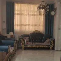 دستک پرده پانچ جنس مخمل ترک رنگ آبی درباری(رنگسال)