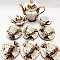 چای خوری  چایخوری سورمه ای چک و بلور فرانسه