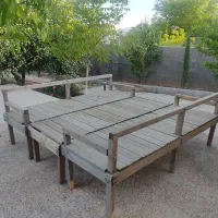 تخت چوبی مخصوص حیاط