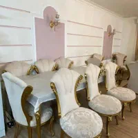 مبل ۹ نفره کلاسیک ناهار خوری ۸ نفره در حد نو