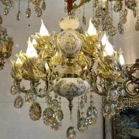 لوستر پاسارگاد ۸شاخه۱۶شعله برنزی باگارانتی تعویض