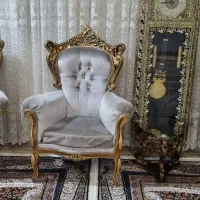 مبلمان سلطنتی ۷ نفره رنگ‌توسی چوپ راش کار تهران