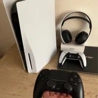 کنسول بازی PS5 FATدیسک خور دو دسته با هدفون پالس3D