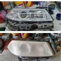 شفاف سازی چراغ و ترمیم و نقاشی سپر