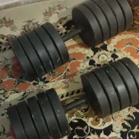 دوعدد دمبل بیت پنج کیلو جمعا پنجاه فروشی|تجهیزات ورزشی|اصفهان, سرشبادران|دیوار