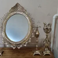 آینه وشمعدان برنزی