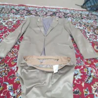 کت وشلوارکرمی نوپوتین تمام چرم آمریکایی اصل|حراج|قصرشیرین, |دیوار