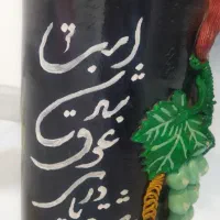 گلدان سفالی و فلزی|گل مصنوعی|قائن, |دیوار