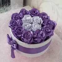 رز روبانی/باکس گل/باکس ولنتاین|گل مصنوعی|شیراز, شهرک گلستان|دیوار
