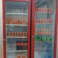 جفت یخچال ایستاده ویترینی کوکاکولا و یخچال کینو