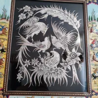 تابلو قلم زنی رومیزی|صنایع دستی و سایر لوازم تزئینی|تهران, شهرک ولیعصر شمالی|دیوار