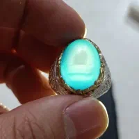 انگشتر نقره عقیق ابی|کلکسیون اشیاء عتیقه|تهران, باشگاه نفت|دیوار