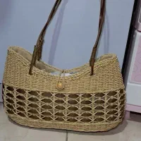 کیف حصیری کاردست ،داخل استردوزی|کیف، کفش، کمربند|پاکدشت, پاکدشت (مامازند)|دیوار