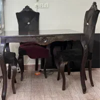 میزنهارخوری ۴ نفره قهوه ای سوخته|میز و صندلی غذاخوری|تهران, وحیدیه|دیوار