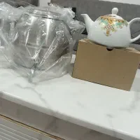 کتری قوری سماوری کف چدن بدنه استیل