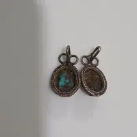 گوشواره فیروزه رکاب نقره کهنه|جواهرات|تهران, حکمت|دیوار