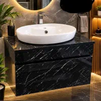 روشویی کابینتی مشکی خود تصویر ۶۹۰۰