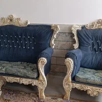مبل سلطنتی هفت نفره فیروزه ای|مبلمان خانگی و میز عسلی|سلمان‌شهر, |دیوار
