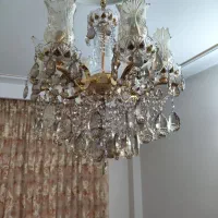 لوستر کریستال طلا کوب شامپاینی