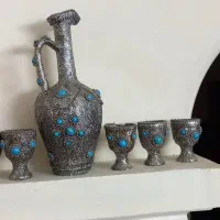 دکوری مرصع  قدیمی و قندان مسی|کلکسیون اشیاء عتیقه|لاهیجان, انقلاب|دیوار