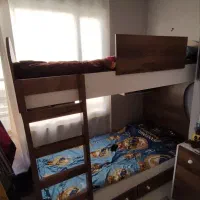 تخت دو طبقه مخصوص نوجوان و جوان چوبی