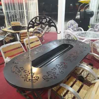 میز آتشدان بیضی ۱ × ۲  مبلمان باغی ویلایی صندلی