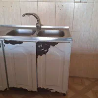 سینک دوقلو همراه با کابینت (بدون شیر)