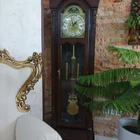 ساعت ایستاده تمام چوب