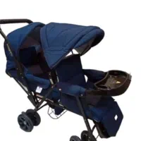 کالسکه دوقلو دلیجان سرمه ای