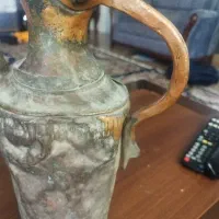 آفتابه قدیمی مسی رنگ خاص
