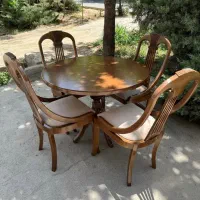 میز گرد چوبی ناهارخوری ۴ نفره سفارشی