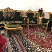 مبل تمام منبتکاری (۹ نفره) به همرا جلو مبلی و عسلی|مبلمان خانگی و میز عسلی|مشهد, کشاورز|دیوار
