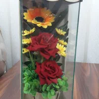 گل شیشه ای|گل مصنوعی|قم, باغ شریفی|دیوار