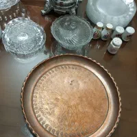 کریستال رویال فرانسه و سینی مسی|کلکسیون اشیاء عتیقه|تهران, نارمک|دیوار